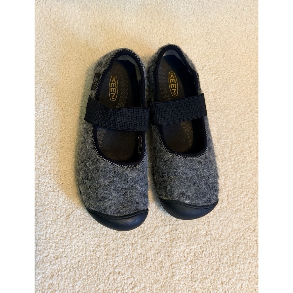Keen Sienna Wool Mary Jane Slip On Shoe Gray Hiking Outdoors Women's Size 6.5